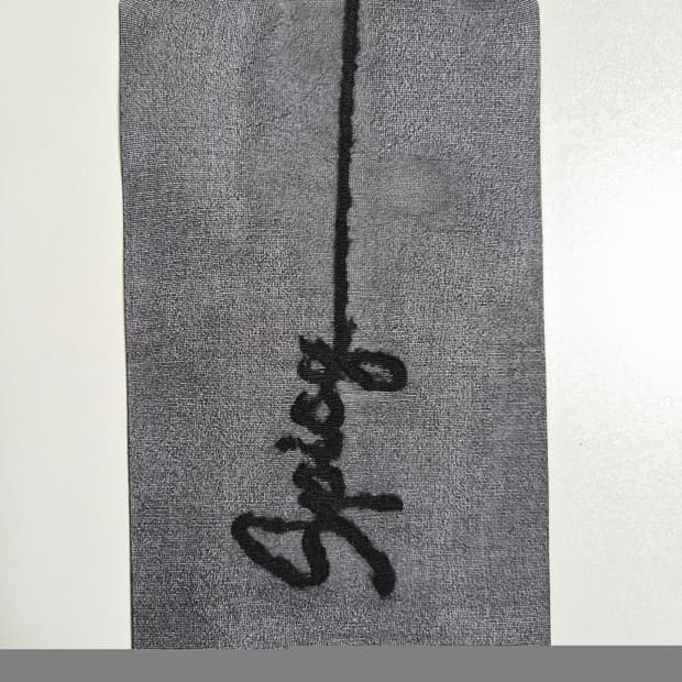 VIRGIN GRAVE 레터링 포인트 블랙 팬티스타킹