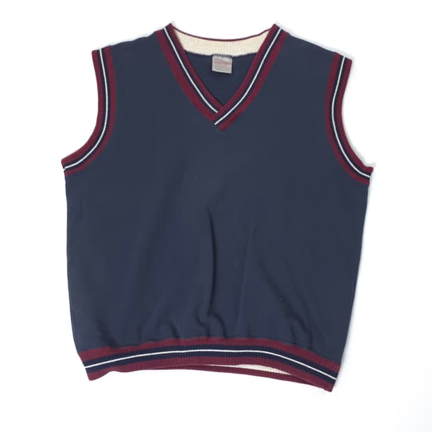 90's 오네이타 파워스웻 코튼 니트 조끼 네이비 (L)