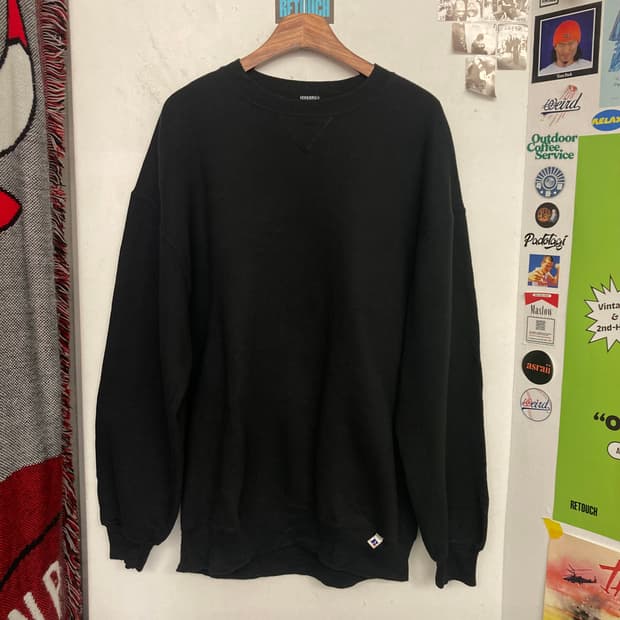 90‘s 러셀 블랙 스웻셔츠(Made in USA)