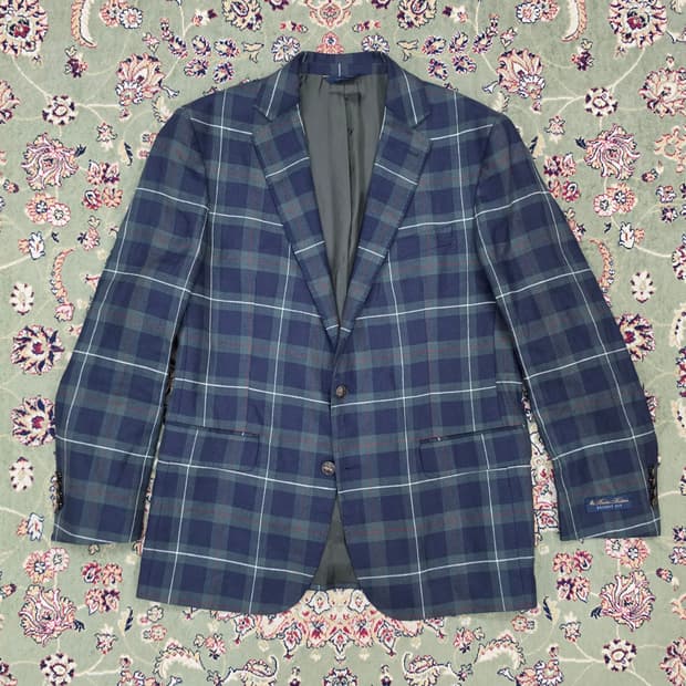 [새상품/최종할인] 브룩스 브라더스 그린체크 린넨 2버튼 자켓42R