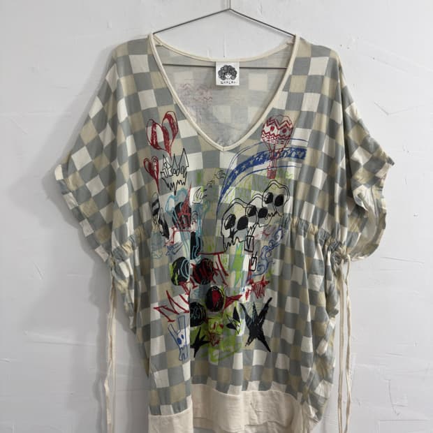 scolar punk printing top