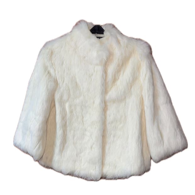 빈티지 아이보리 퍼 자켓