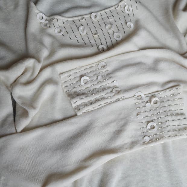 karl lagerfeld beads detail knit 