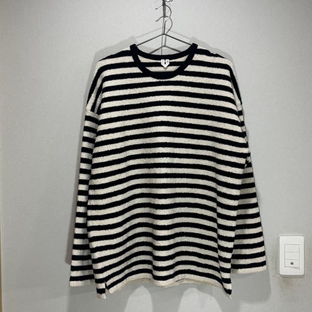 택포/S급) ARKET 릴랙스드 스트라이프 테리 니트 스웨터