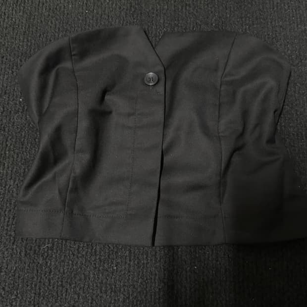 빈티지 긱시크 아카이브 블랙 탑 베스트 파우닝 큐빈 오공이