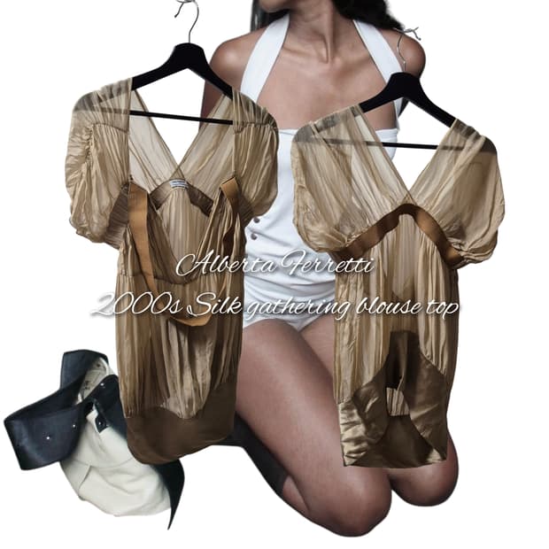 Alberta Ferretti 2000s Silk gathering