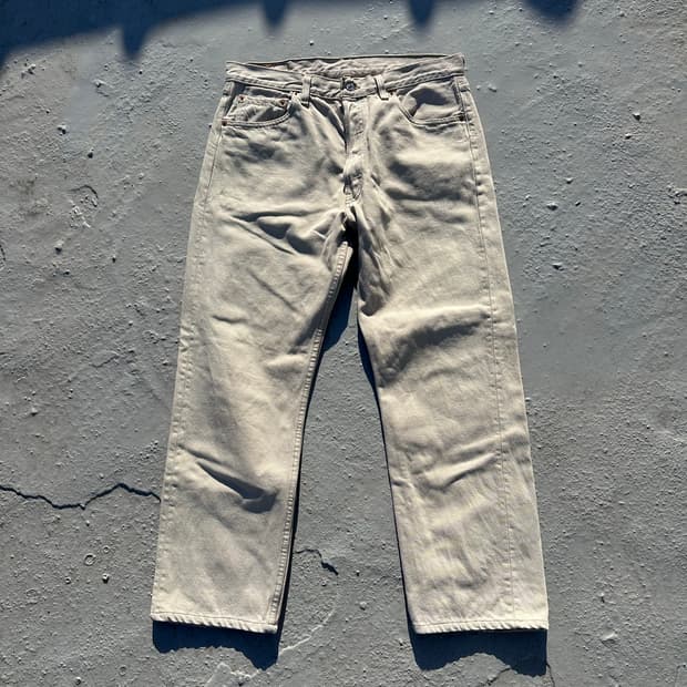 90s Levi's 501 빈티지 리바이스 화이트 데님팬츠