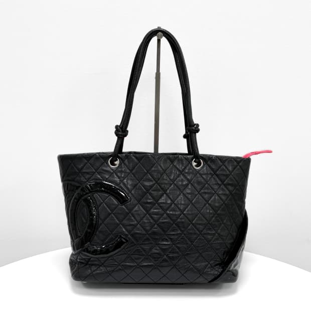 샤넬 깜봉 퀼티드 CC 로고 쇼퍼백