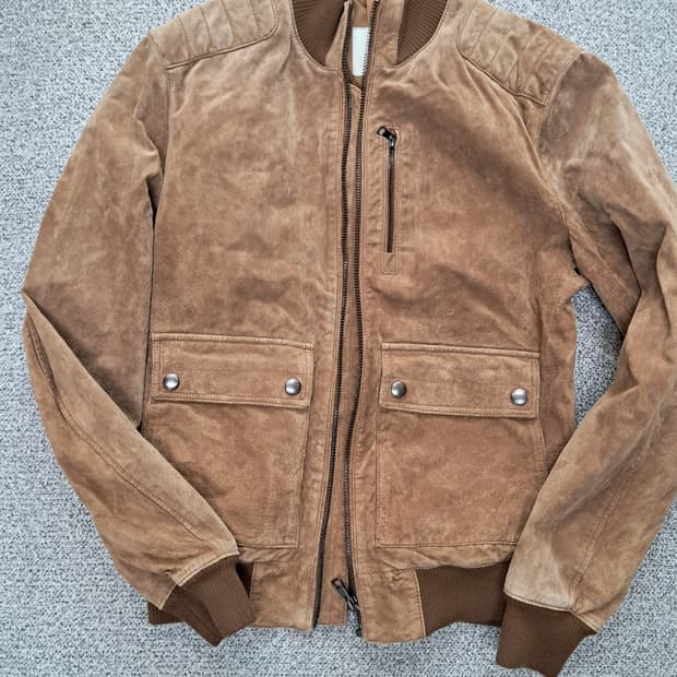 스웨이드자켓 망고