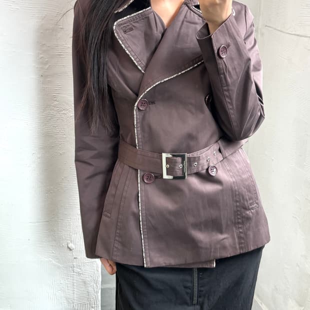 Courreges 꾸레쥬 브라운 트렌치 자켓