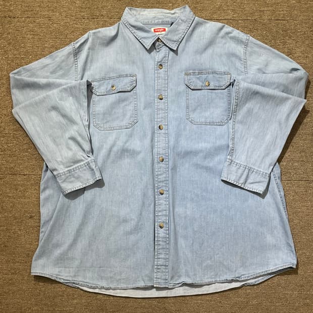 (3XL) Wrangler 랭글러 코튼 데님 셔츠