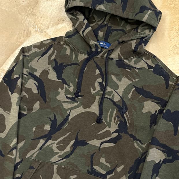 S 폴로랄프로렌 카모플라쥬 기모 후드티 