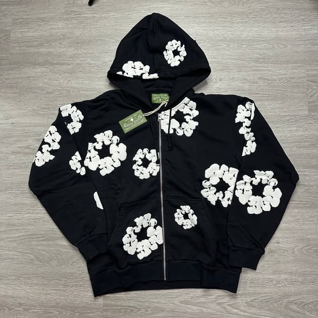 데님티어스 후드 집업 블랙 XL