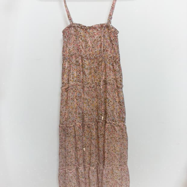 일본 빈티지 아오이 유우 모리룩 잔꽃 슬립 원피스