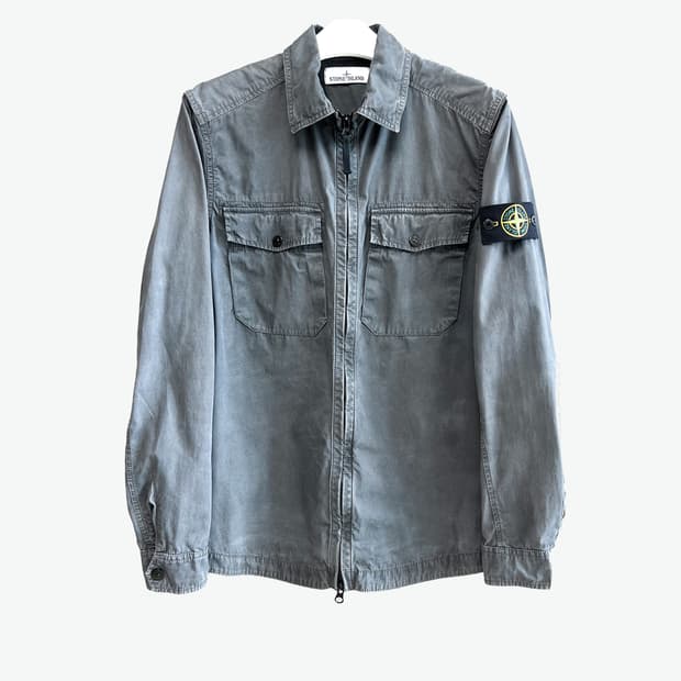 [M/매장판] 스톤아일랜드 올드이펙트 오버셔츠 자켓