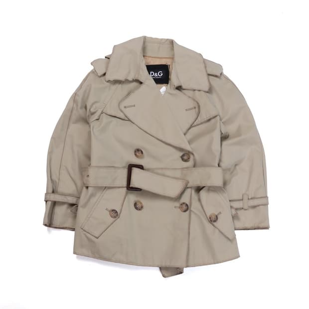 Dolce & Gabbana Double Belted Half Coat