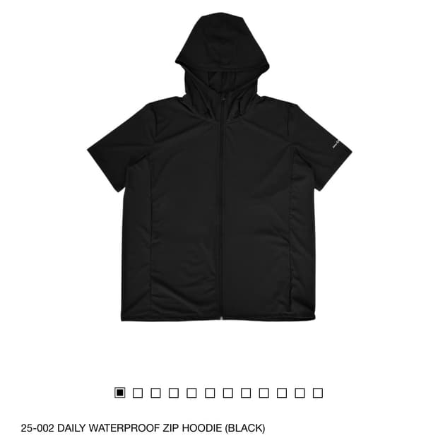 지초이 컴포트 워터프루프 집 후디 블랙 size 3
