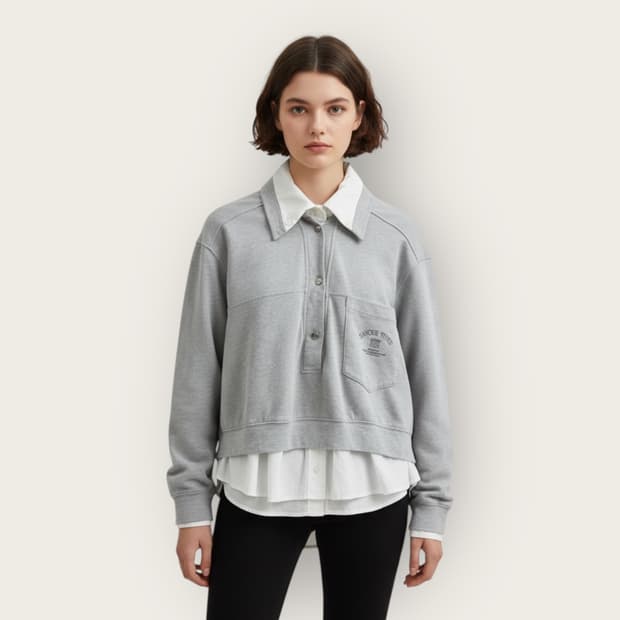 82/ 시스템 22SS 셔츠 레이어링 긴팔