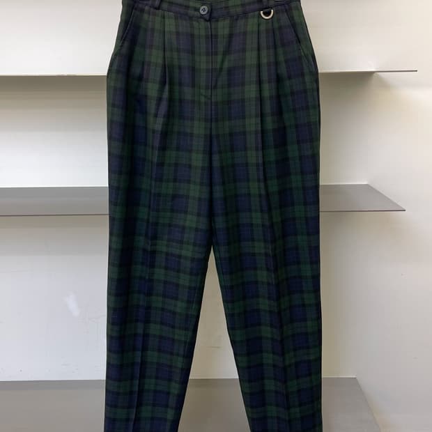 크리스챤 디올 90s 울 타탄 체크 슬랙스