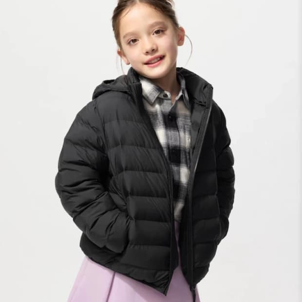 유니클로 키즈 경량패딩 블랙 160