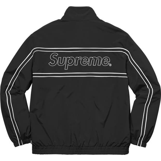 [L] 슈프림 파이핑 트랙자켓 블랙 supreme piping track