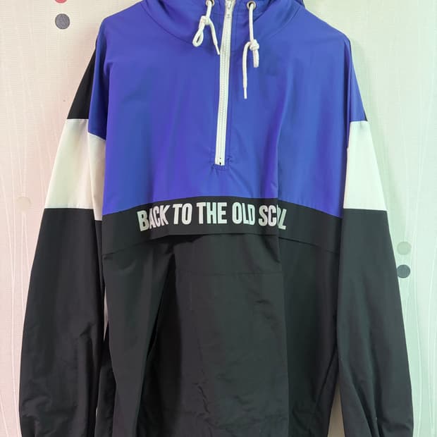 INCHIC CLOTHING 블루 올드스쿨 빈티지 아노락