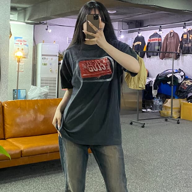 빈티지 파이트 클럽 비누 그래픽 반팔티셔츠B4973