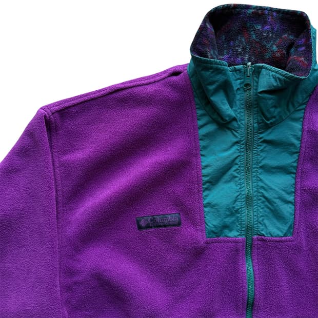 90s Columbia 플리스 집업 퍼플