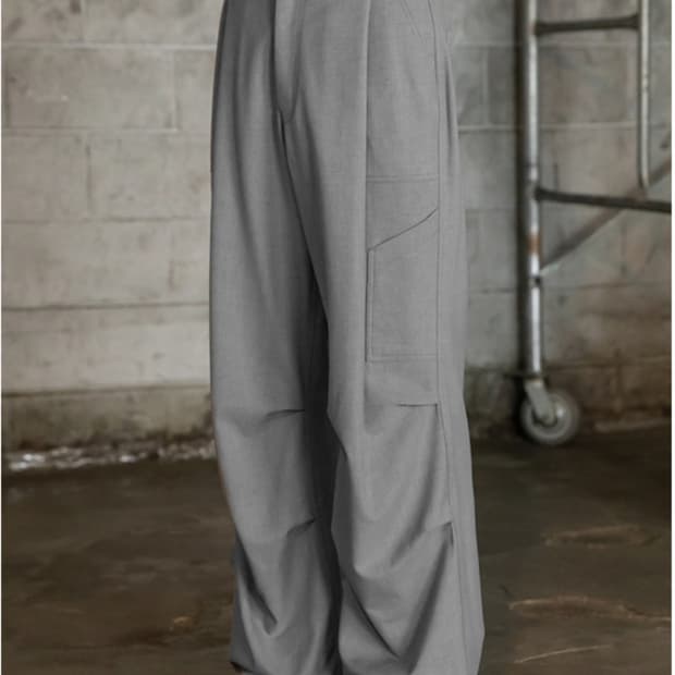 비긴202 원턱 와이드 베이커 팬츠