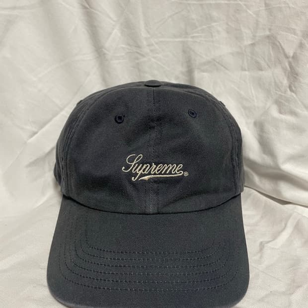 슈프림 블리치드 치노 6-패널 네이비 - 24FW