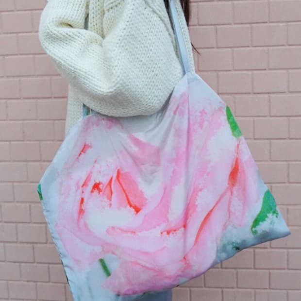 nuuanu Rose Tote Bag_Pink