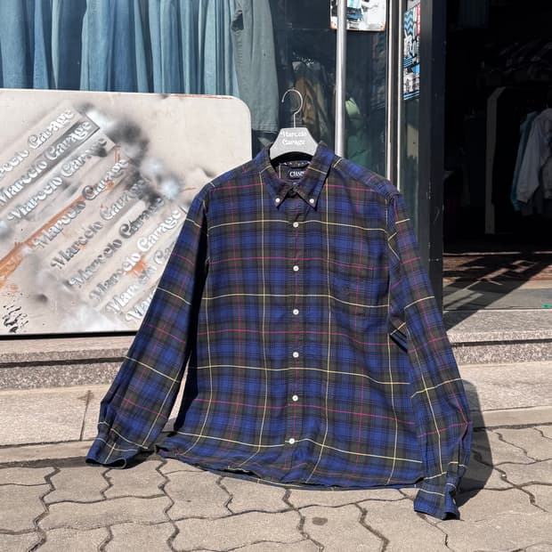 빈티지 챕스 CHAPS 체크 플란넬 셔츠 XL (605)