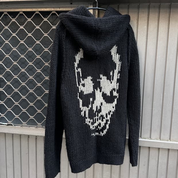 ZADIC & VOLTAIRE skull back knit hood zi