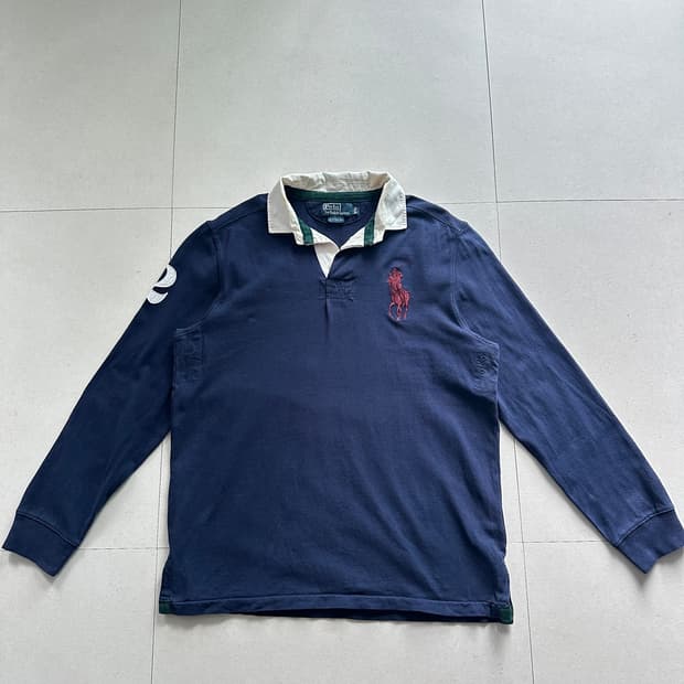 폴로 랄프로렌 빅포니 커스텀핏 넘버링 럭비셔츠