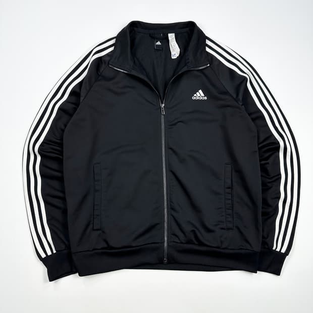 아디다스 og 미니멀 삼선 져지 블랙 2XL