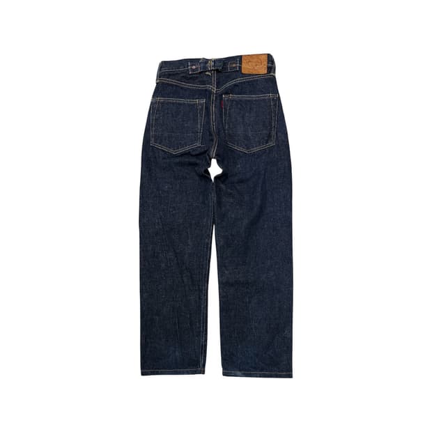 Evisu selvage cinch back denim
