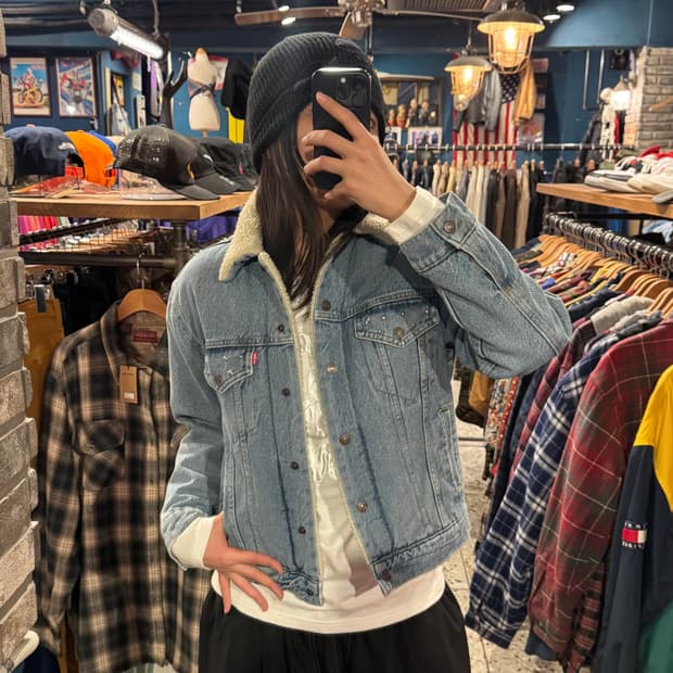 LEVIS 리바이스 스톤 쉐르파 데님 자켓