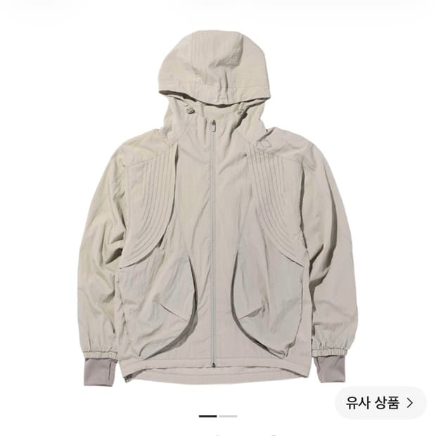 미스치프 쓰레드라인 커브 윈드브레이커 라이트 카키