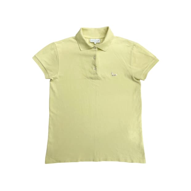 메종키츠네 24SS 여자 여성 우먼스 옐로우 폭스 반팔 카라 티셔츠 M