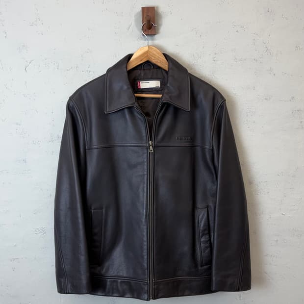 리바이스 소가죽 빈티지 레더 자켓 브라운