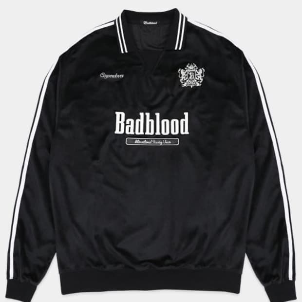 배드블러드 스포츠 클럽 벨벳 맨투맨 블랙