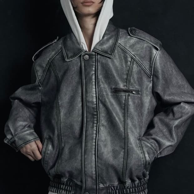 시너진 봄버자켓 그레이