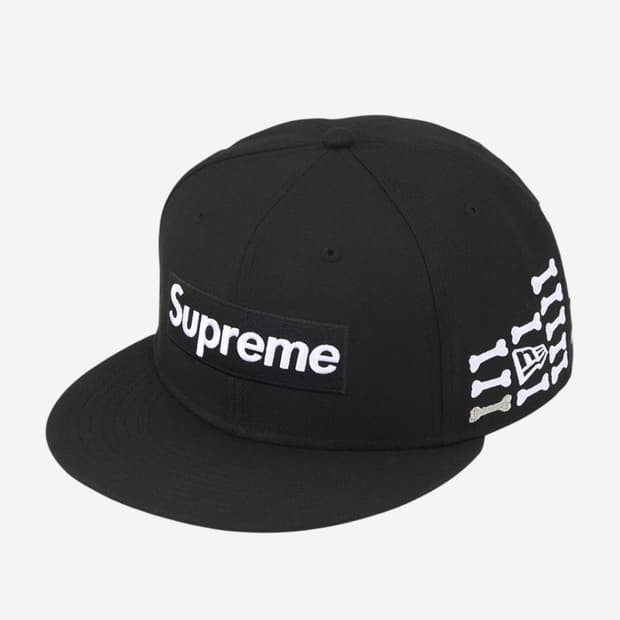 Supreme Bones Box Logo New Era Black 