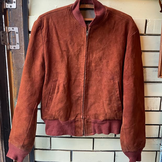 1950s~60s Vintage Suede Bomber Jacket