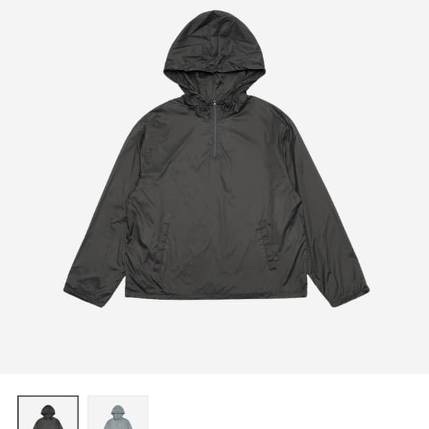 (M) 23fw 아모멘토 나일론 하프집업 차콜