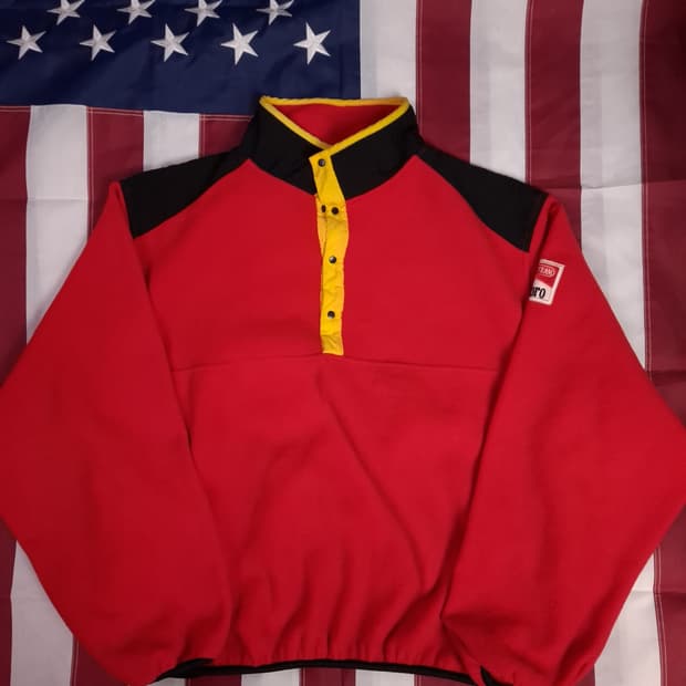 오리지날 90's 말보로 레이싱 후리스 스냅 풀오버