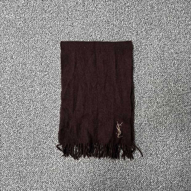 입생로랑 뿌르옴므 울 머플러 브라운