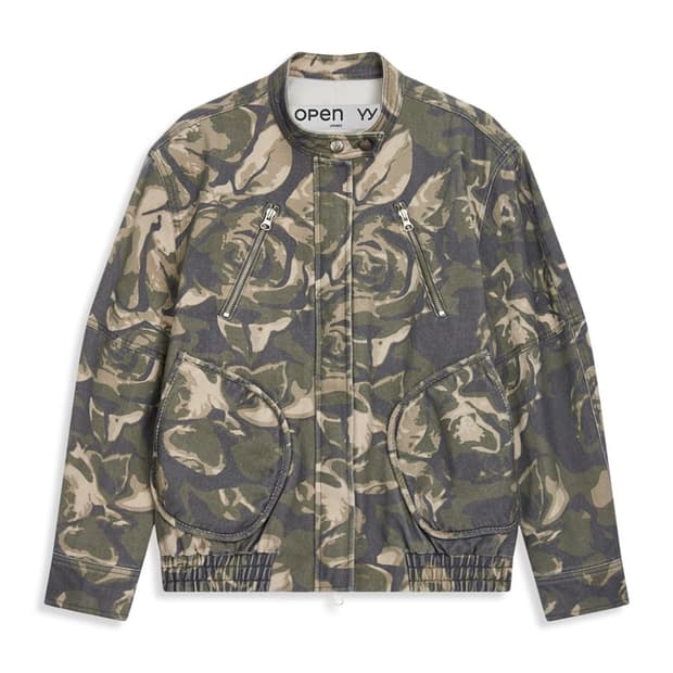 오픈와이와이 그린 카모플라쥬 봄버 자켓