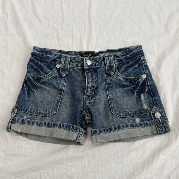 세실맥비 y2k 데님 숏팬츠