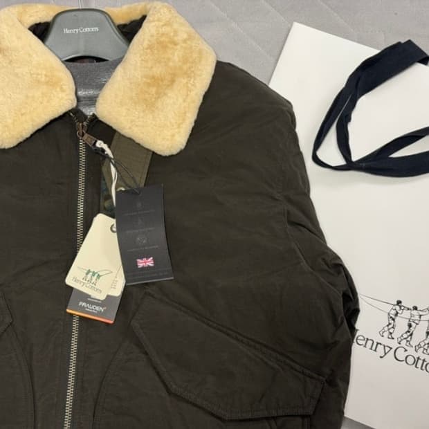 헨리코튼 스핏파이어 빈티지 왁스 다운점퍼(100사이즈)